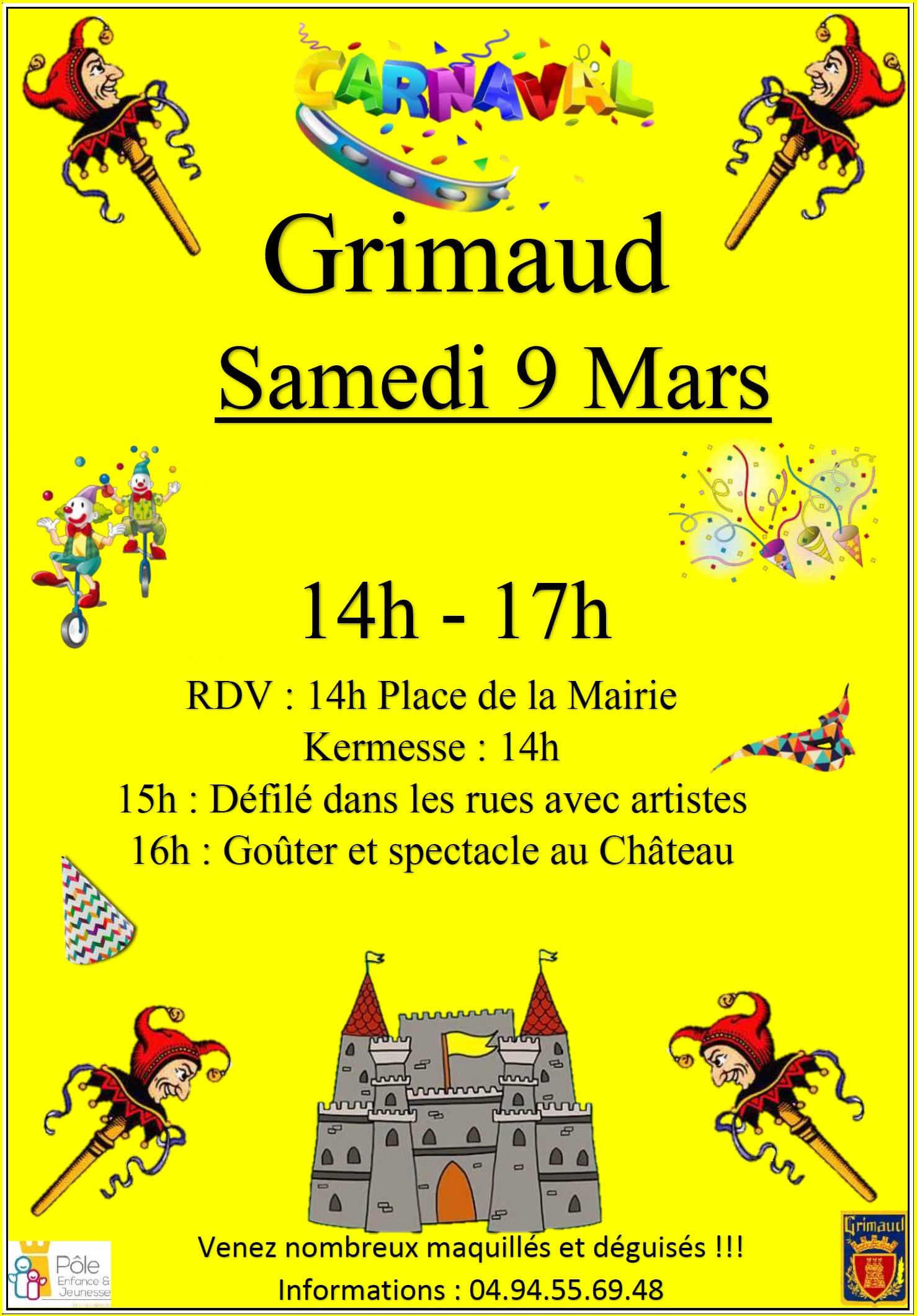 Samedi 9 mars 2019 : Carnaval de Grimaud 