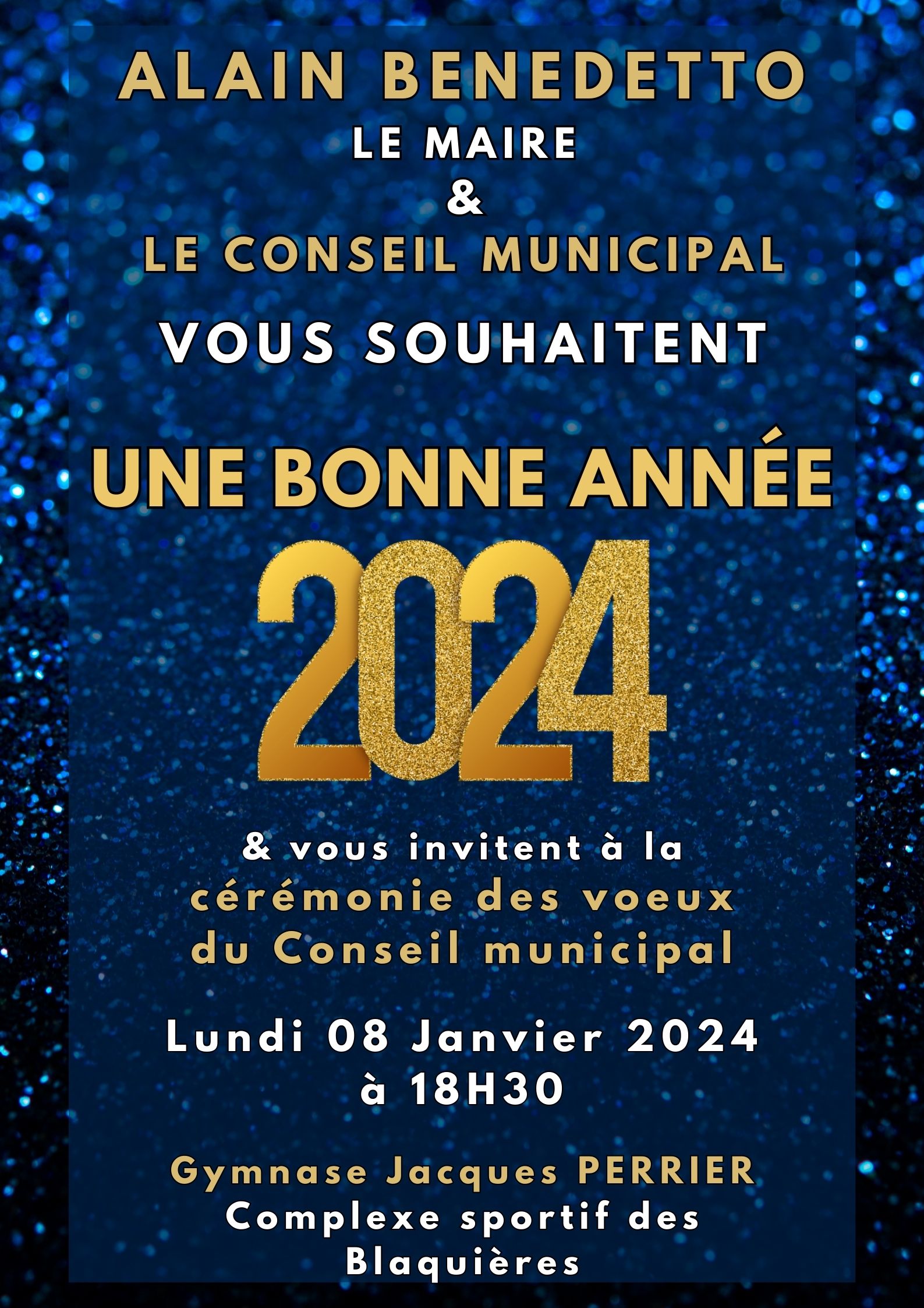 Lundi 08 janvier 2024 - Voeux du Maire et du Conseil municipal 
