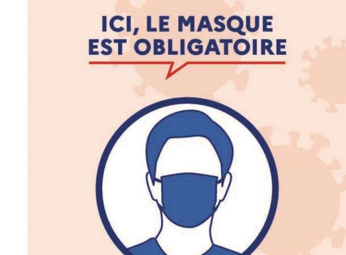 Vendredi 23 juillet 2021 : Port du masque obligatoire sur l'ensemble des lieux publics