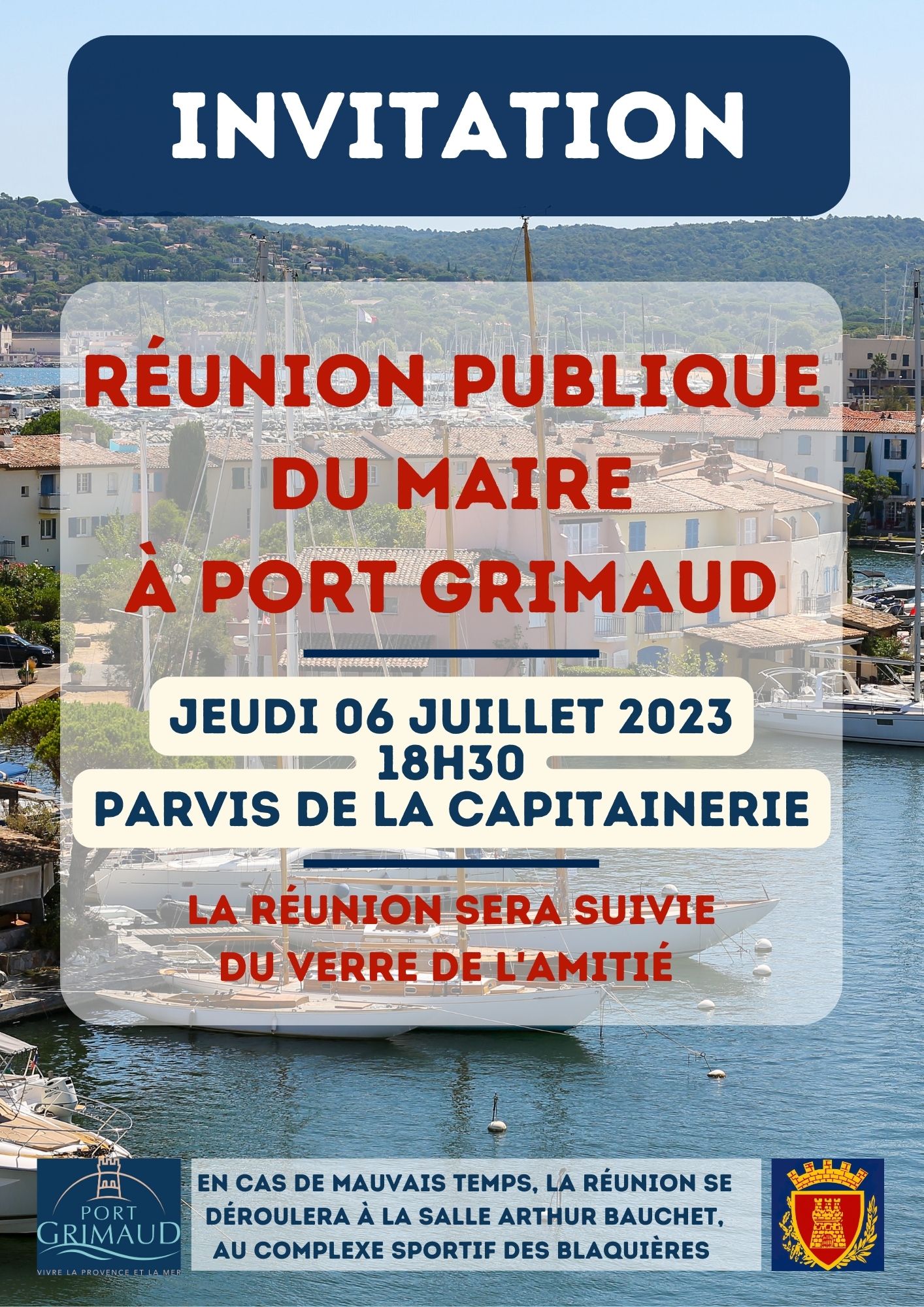 Jeudi 06 juillet 2023 - Réunion publique du Maire à Port Grimaud