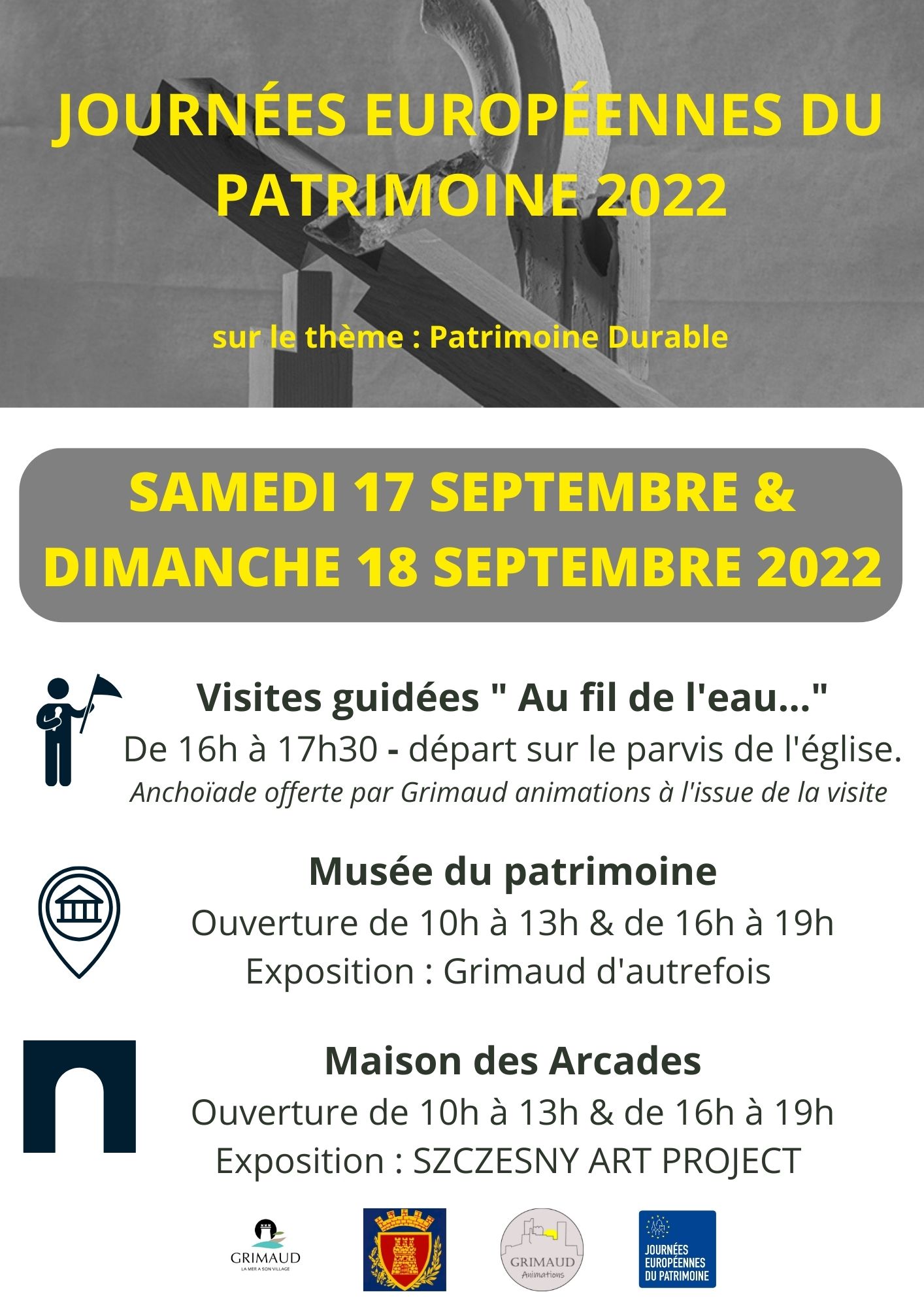 Samedi 17 et dimanche 18 septembre 2022 : Journées européennes du Patrimoine