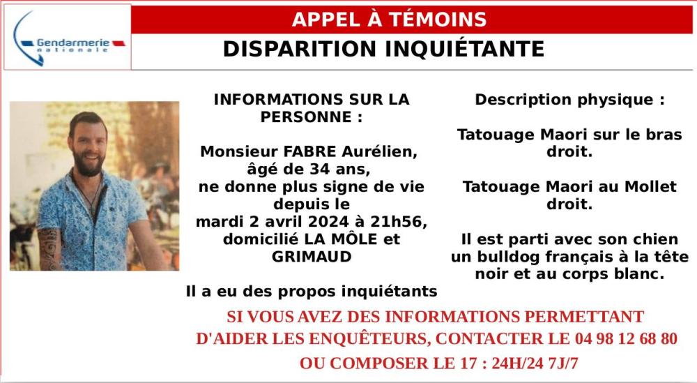 Mercredi 03 avril 2024 : appel à témoins