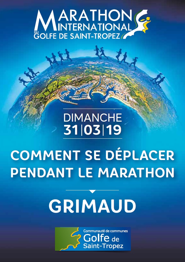 Dimanche 31 mars 2019 : 2e marathon du golfe de Saint-Tropez - restriction de circulation