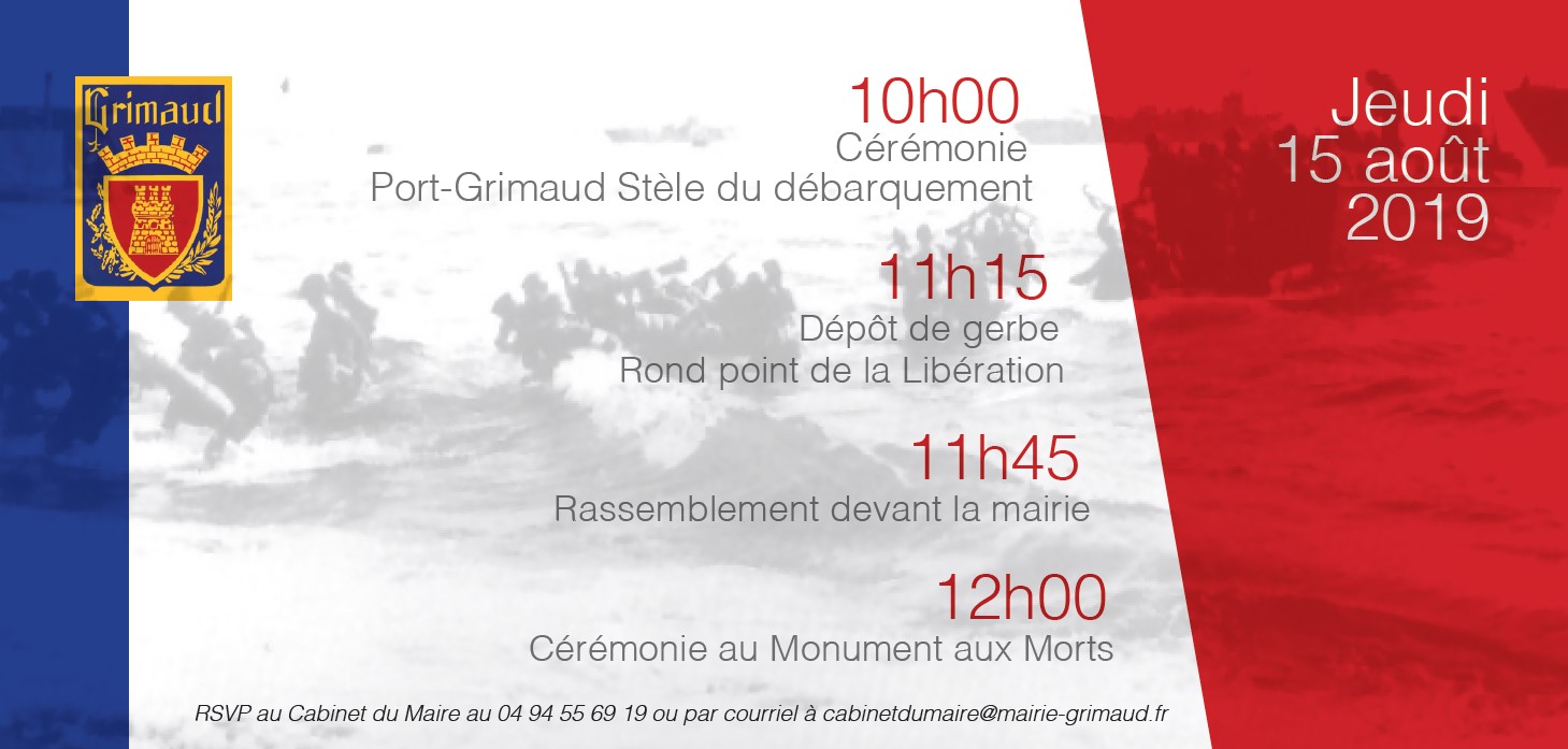 Invitation: Ceremonies commemorating the landing of Provence