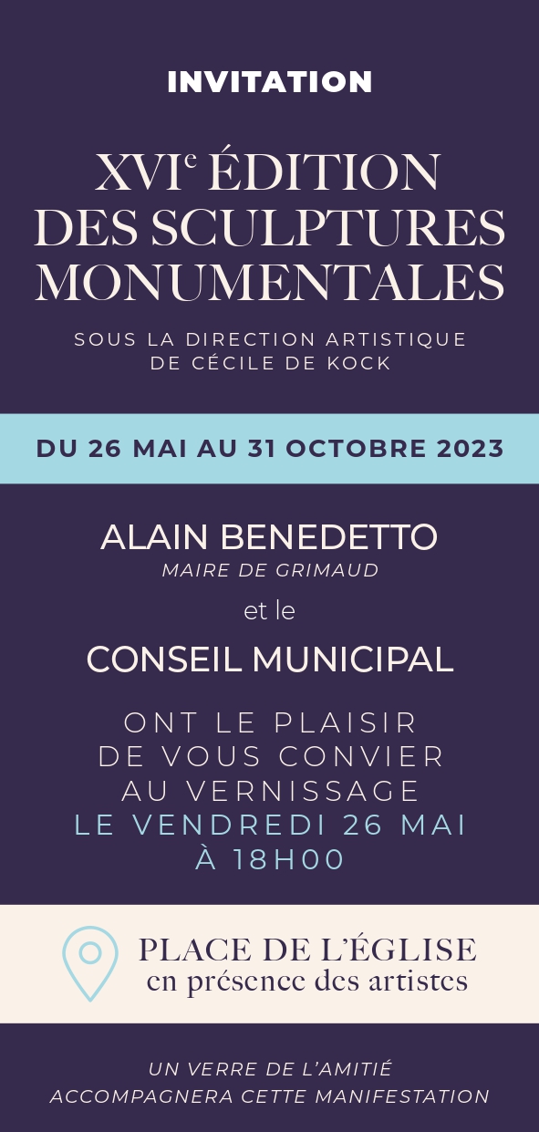 Vendredi 26 mai à 18h00 - Vernissage de l'exposition des sculptures monumentales 2023