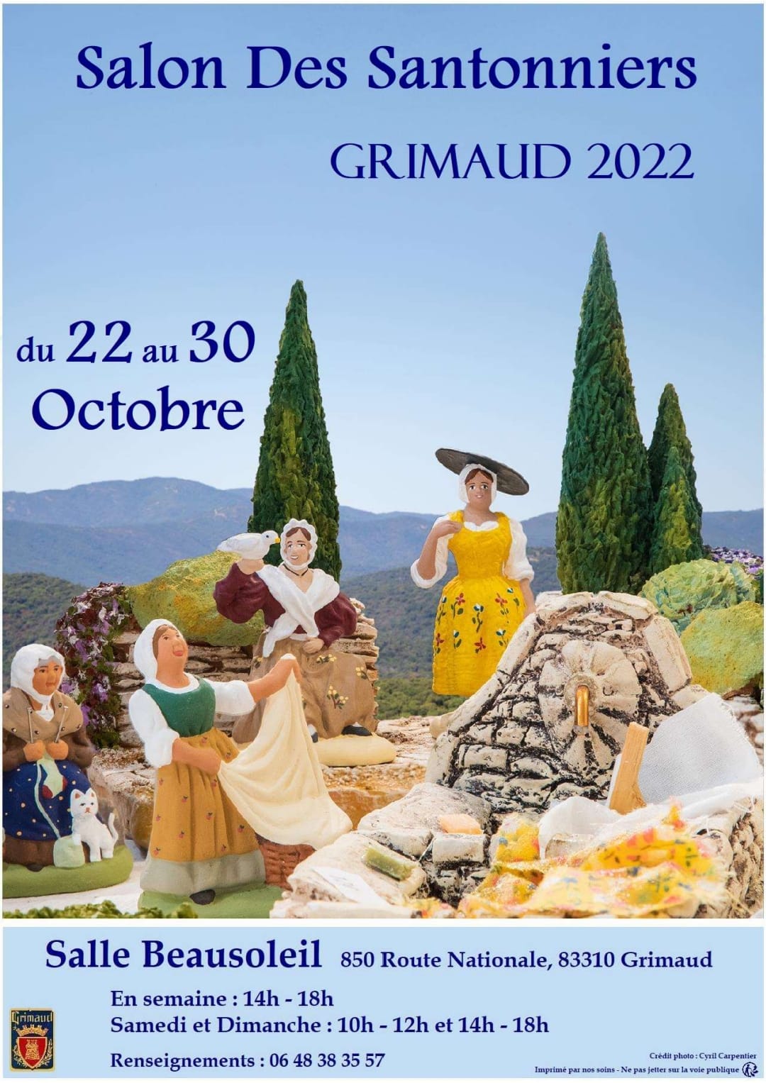 Du 22 au 30 octobre : 3e salon des santonniers de Grimaud
