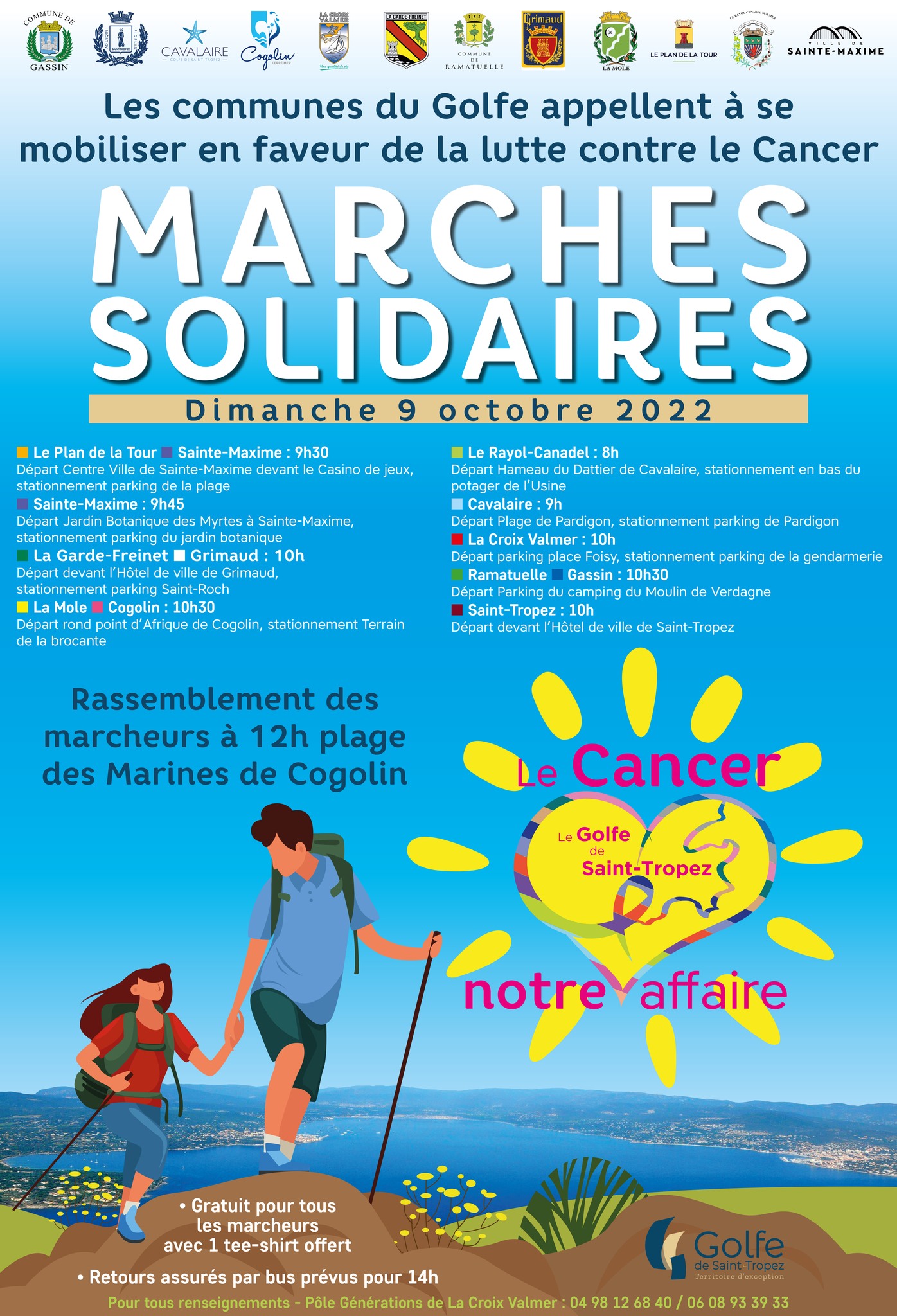 Dimanche 09 octobre 2022 : marche intercommunale contre le cancer