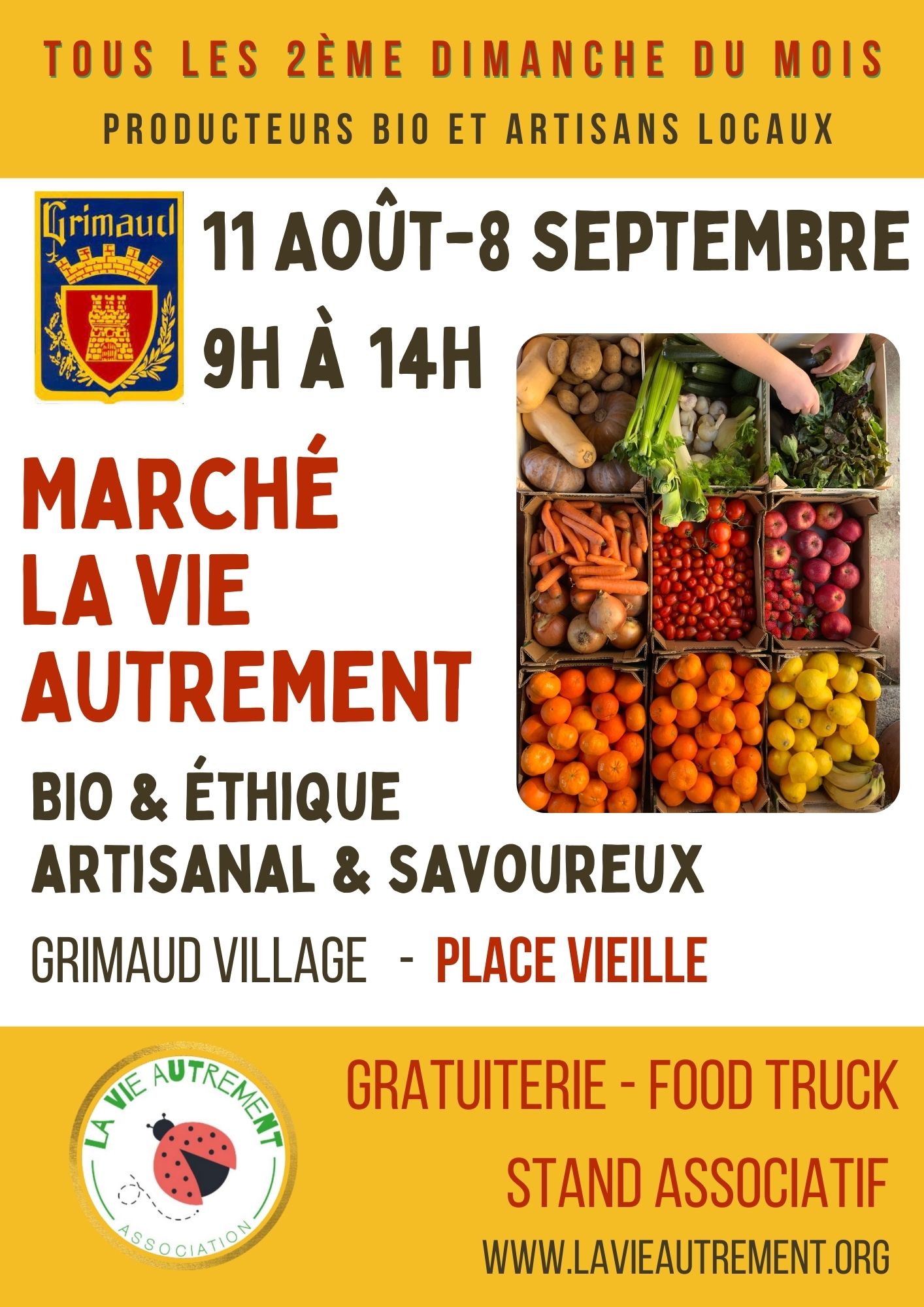 Sunday August 11, 2024 - organic market on church square