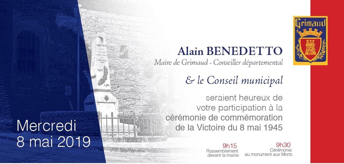 May 8, 2019: Invitation to the ceremony of commemoration of the Victory of May 8, 1945