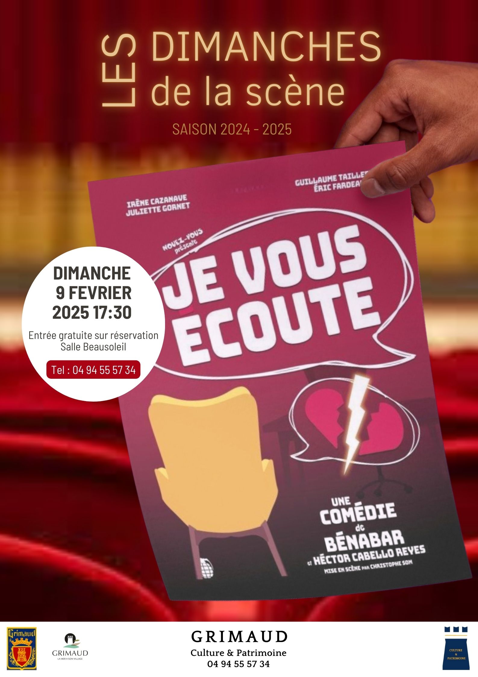 Dimanche 9 février 2025 : COMPLET Les Dimanches de la scène