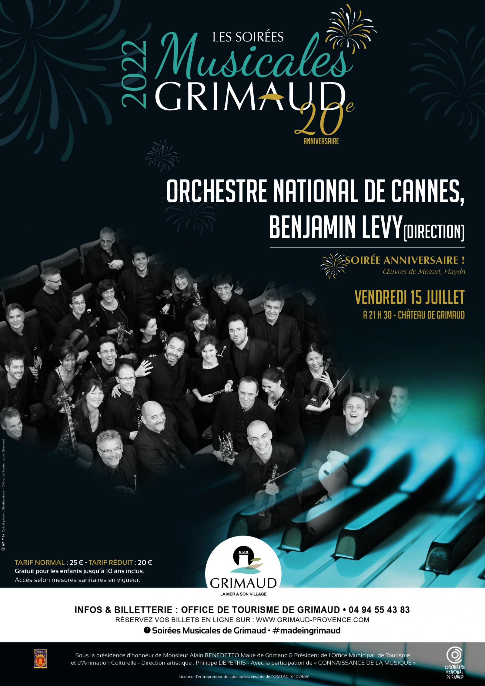Vendredi 15 juillet 2022 à 21h30 - 20 ans soirées musicales de Grimaud 