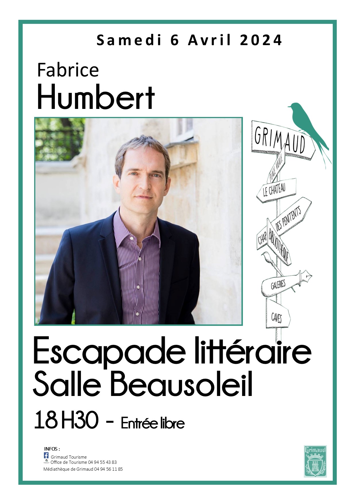 Saturday April 6, 2024 - Literary escapade with Fabrice HUMBERT