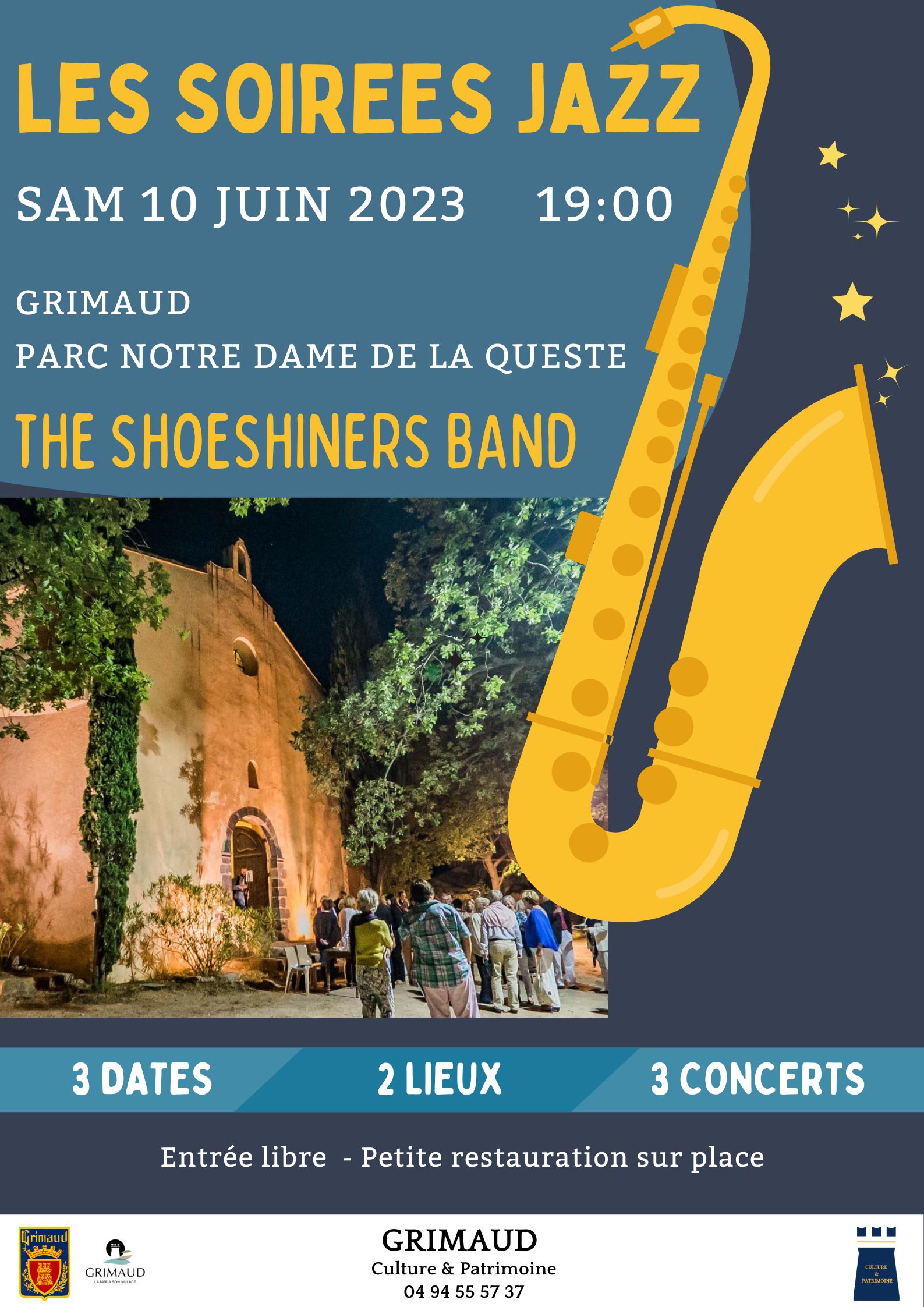 Saturday June 10, 2023 - Jazz evening at Notre Dame de la Queste