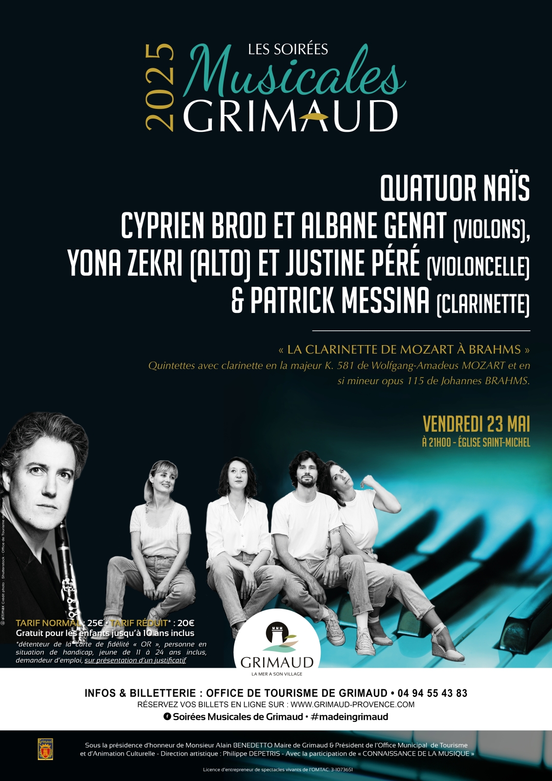 Friday 23 May - SMG : Quatuor Naïs & Patrick Messina