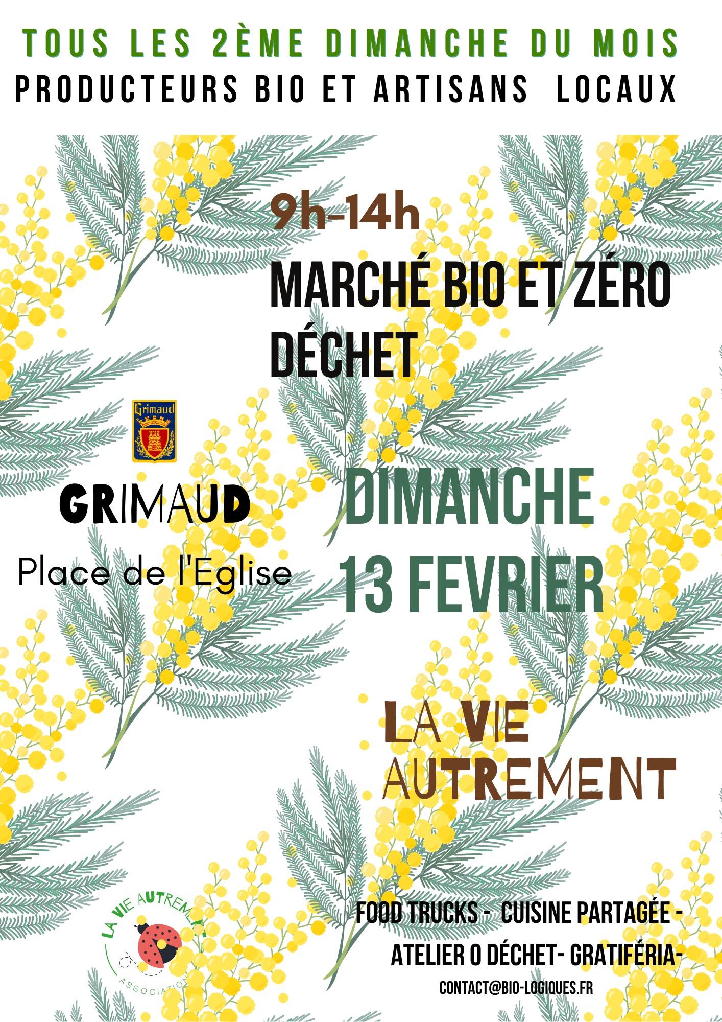 Dimanche 13 février 2022 : Marché bio place de l'église