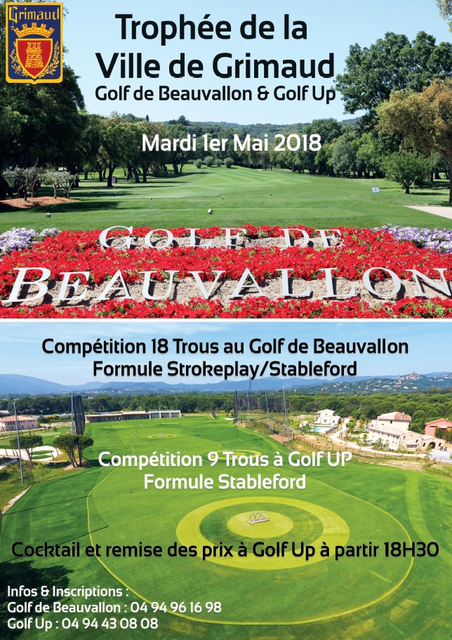 1er Mai 2018 : Trophée de la ville de Grimaud - Compétition de Golf