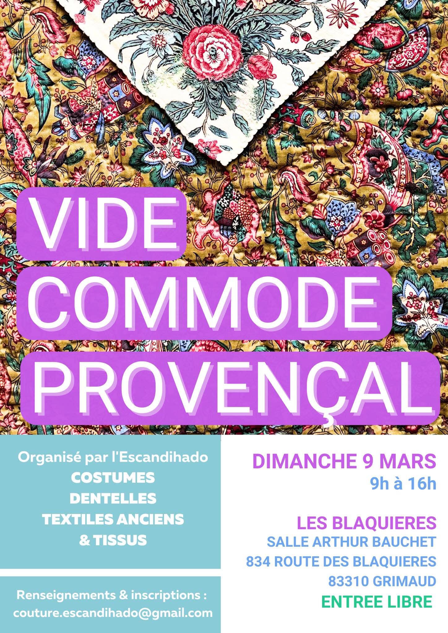 dimanche 9 mars : Vide-commode provençal
