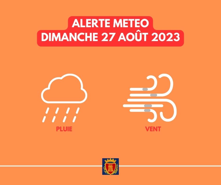 Dimanche 27 août 2023 - Alerte météo 