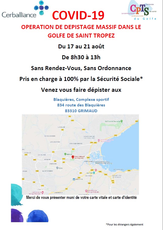 Prévention COVID19 - dépistage de la population : prolongation de l'ouverture du centre cette semaine