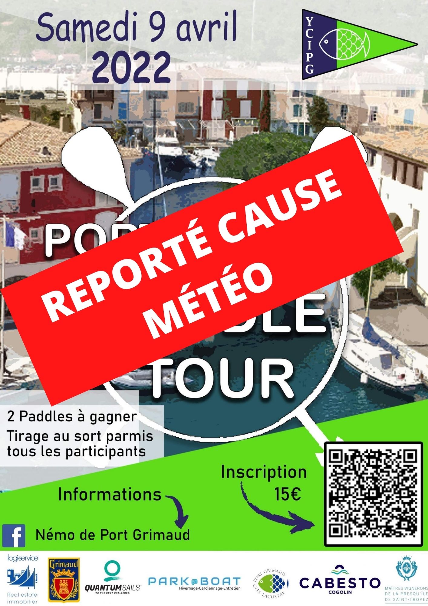 Postponement of the Paddle Tour in Port Grimaud