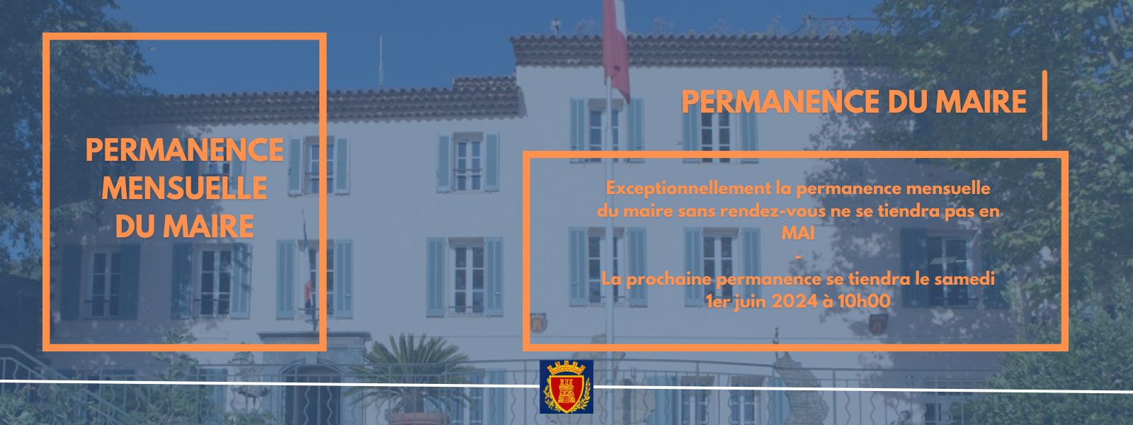 Samedi 4 mai 2024 - Annulation de la permanence mensuelle