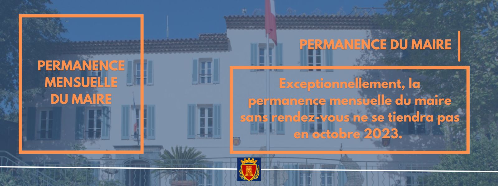 Annulation de la permanence du Maire 