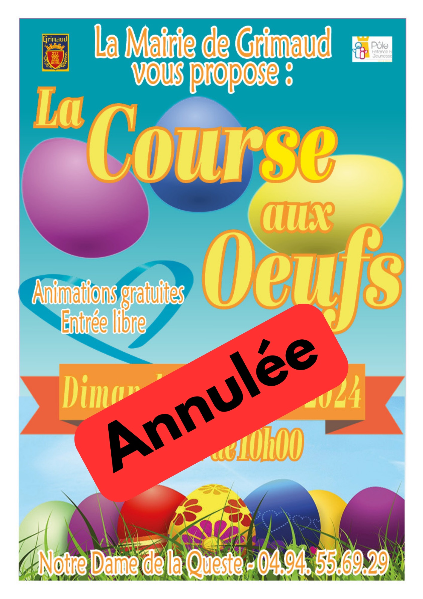 Dimanche 31 mars 2024 - Course aux Oeufs annulée