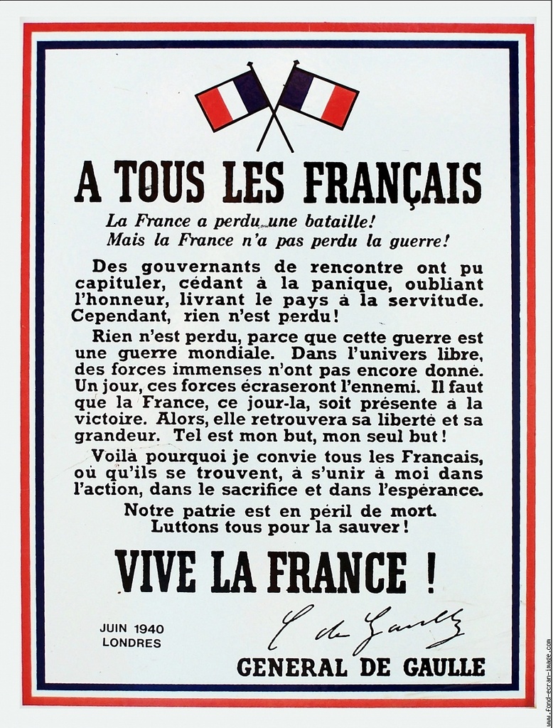 18 juin 2020 : Cérémonie commémorative de l'appel du Général de Gaulle 