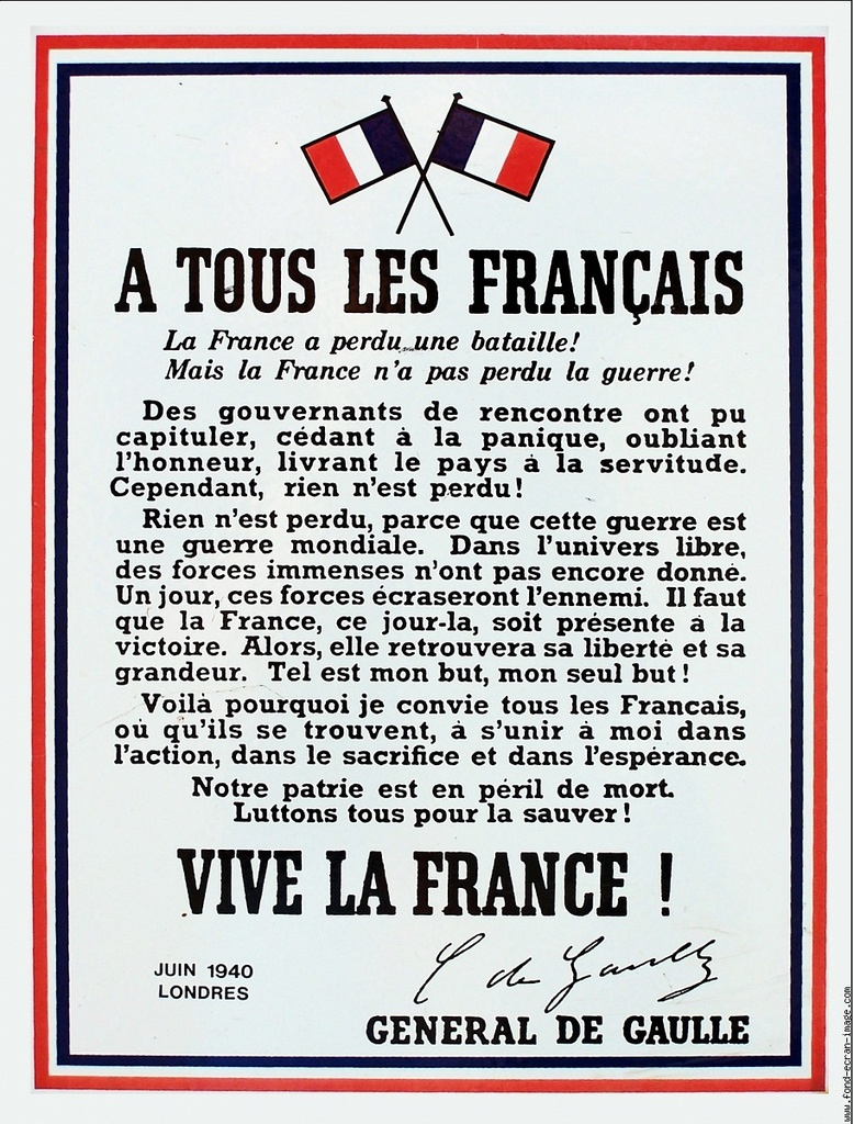 18 juin 2020 : Cérémonie commémorative de l'appel du Général de Gaulle 