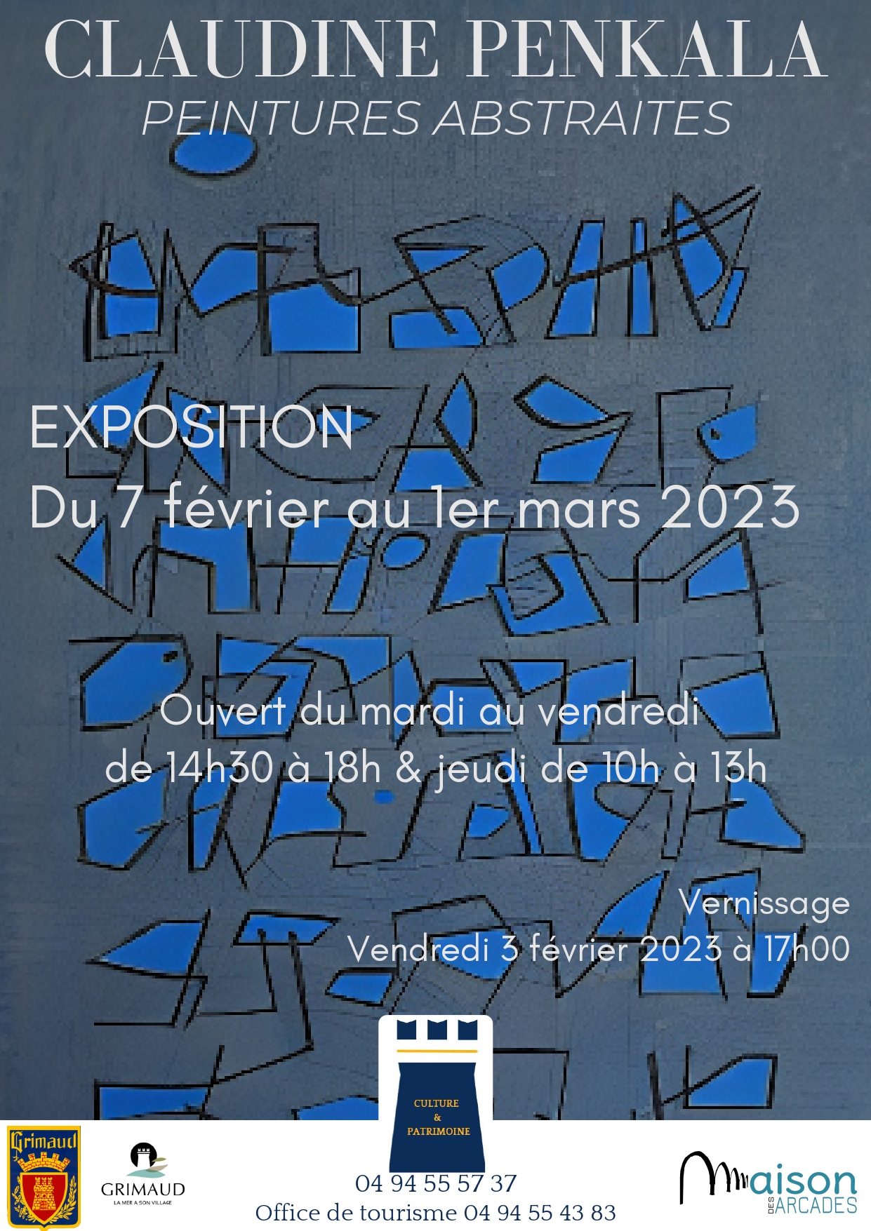 Vendredi 03 février 2023 : Vernissage de l'exposition de Claudine PENKALA à la maison des arcades