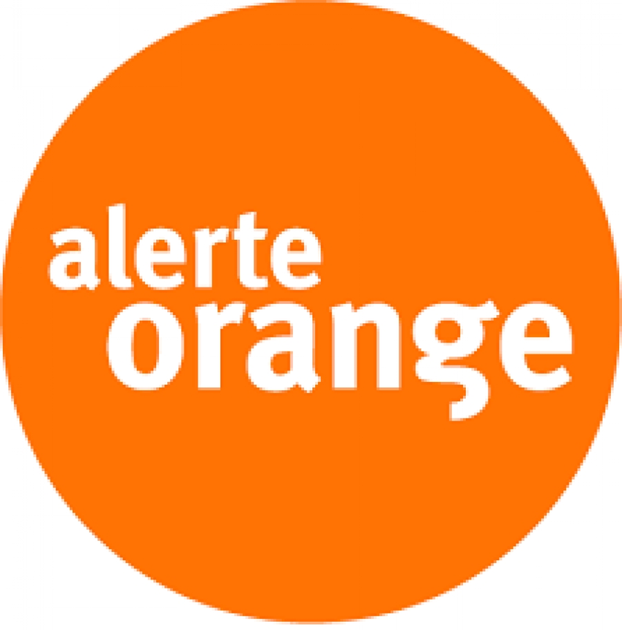 Warning: ORANGE meteorological watch until 19:00