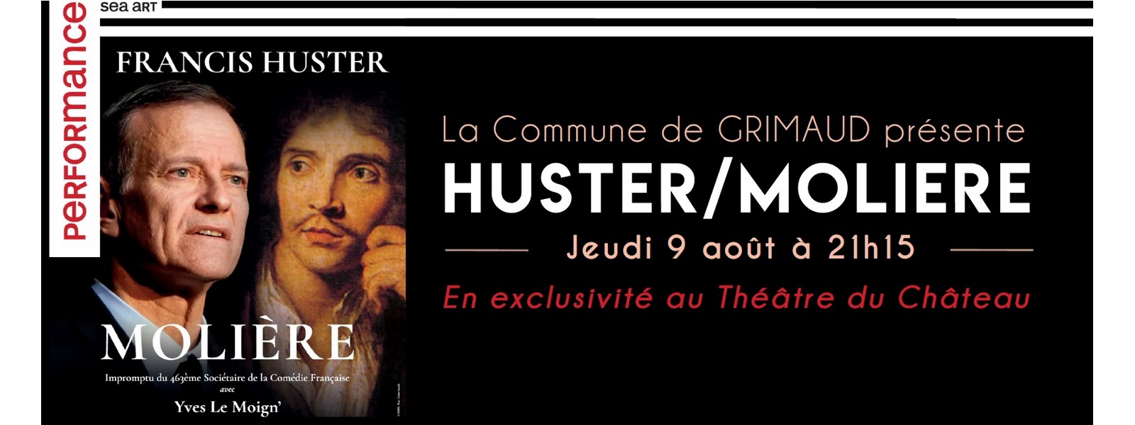 Culture : Francis HUSTER au théâtre du château - Jeudi 9 août 2018 à 21h15