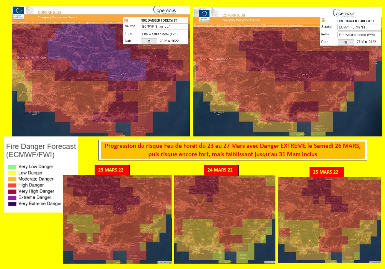 Saturday March 26, 2022: Notice of Very High Risk of Forest Fire