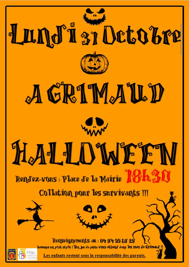 Lundi 31 octobre 2022 : Halloween à Grimaud 