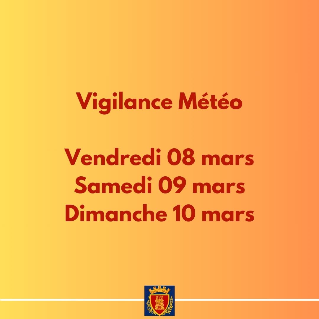 Week-end du 08 mars 2024 - Vigilance météo 