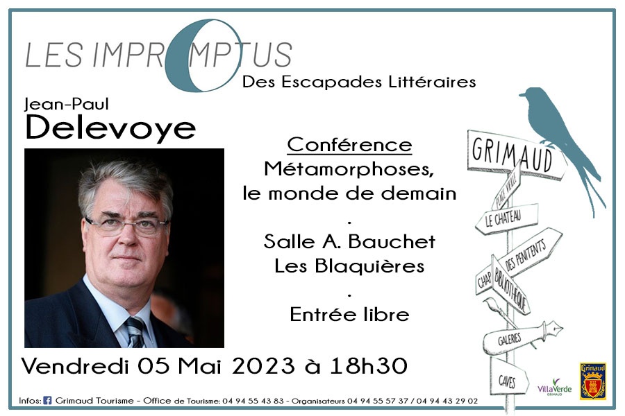 Friday, May 05, 2023 - Literary getaway with Jean-Paul DELEVOYE