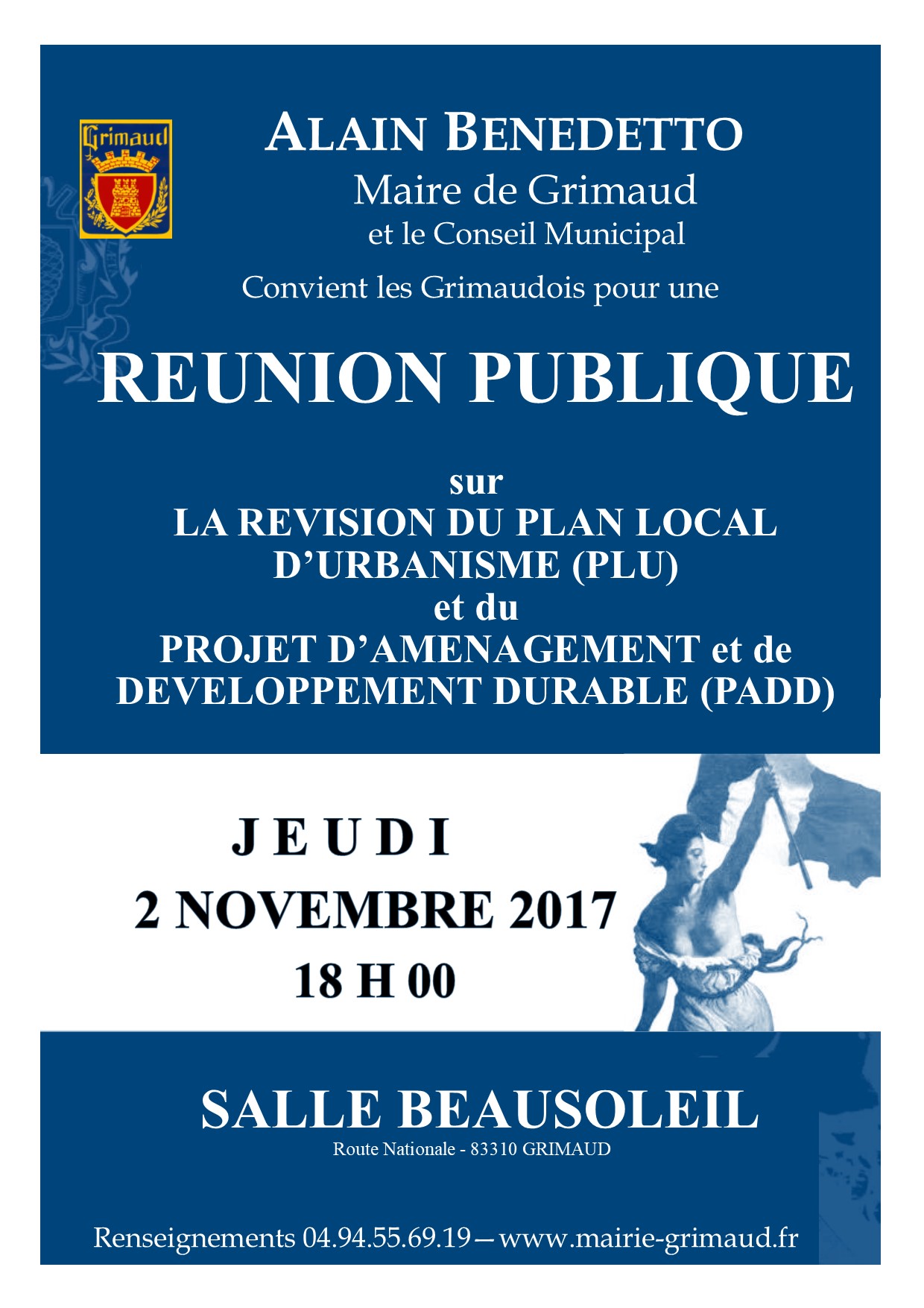 2nd of November : Public meeting on PLU PADD