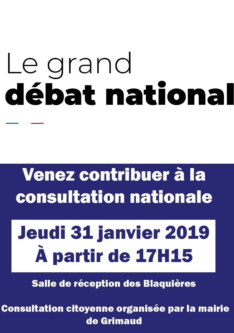31 janvier 2019 : Le grand débat national à Grimaud 
