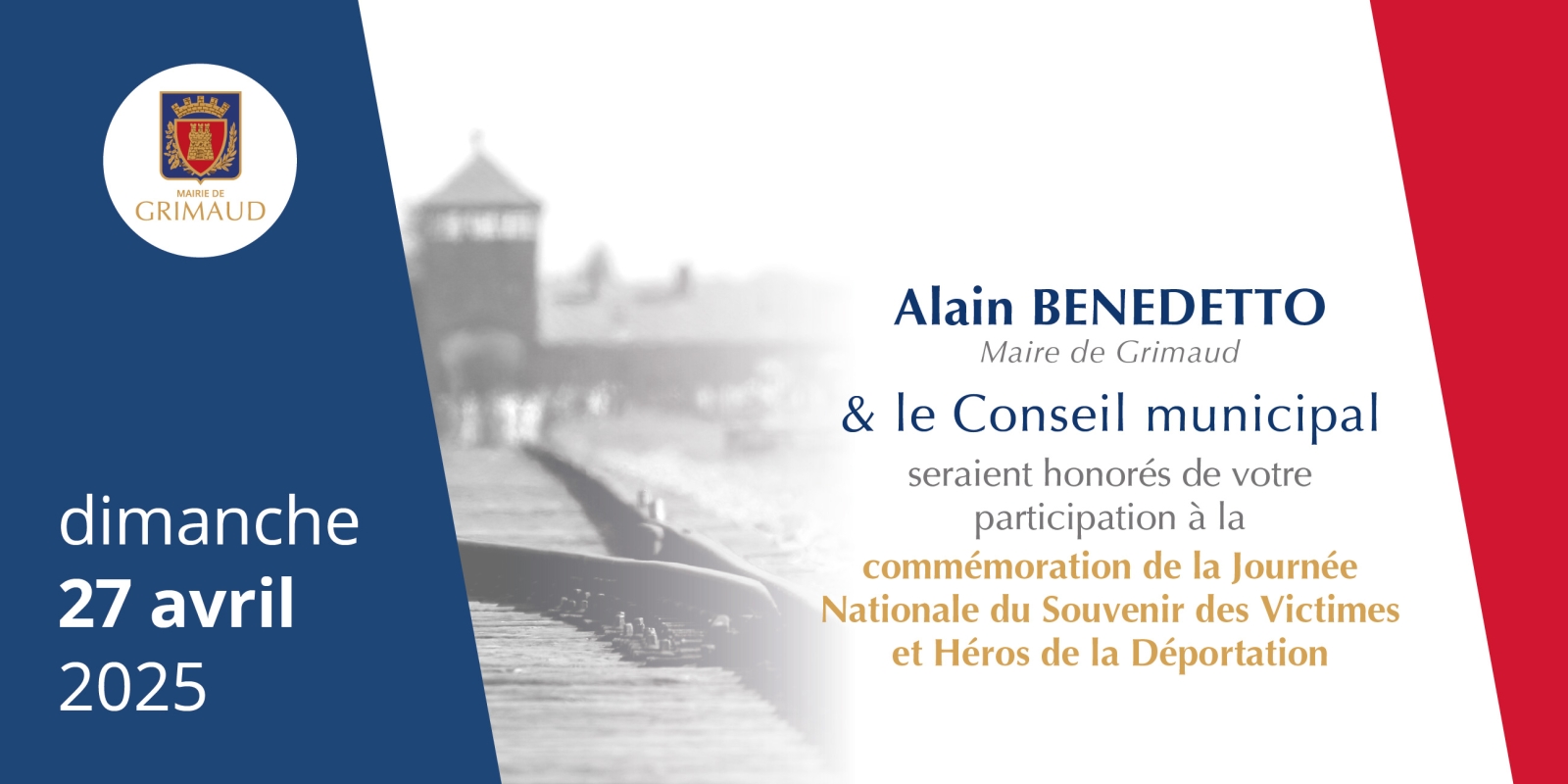 dimanche 27 avril - Journée Nationale du Souvenir des Victimes et Héros de la Déportation