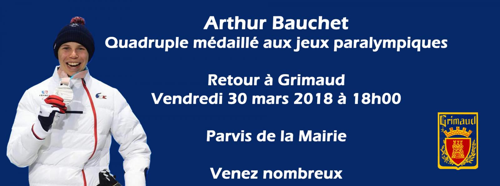 Event : Come back in Grimaud of Arthur Bauchet - Friday 30th march 2018 at 6.00 PM