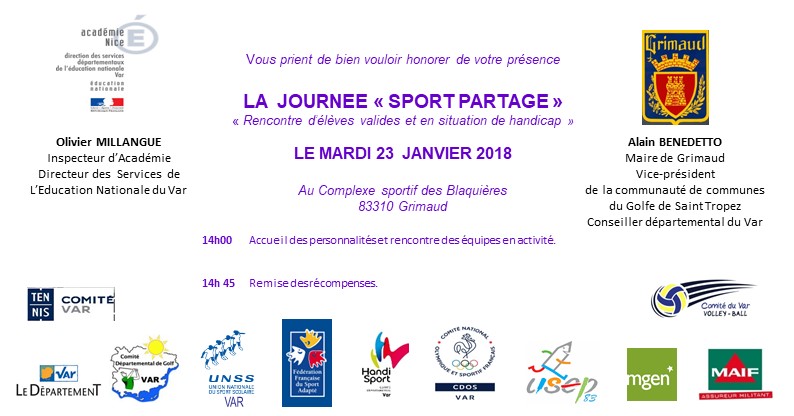 La journée « SPORT PARTAGE » le 23 janvier