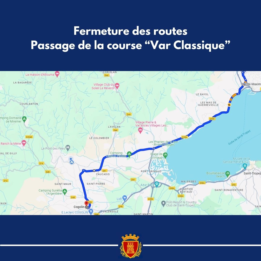 Vendredi 16 février 2024 - fermeture des routes pour la 