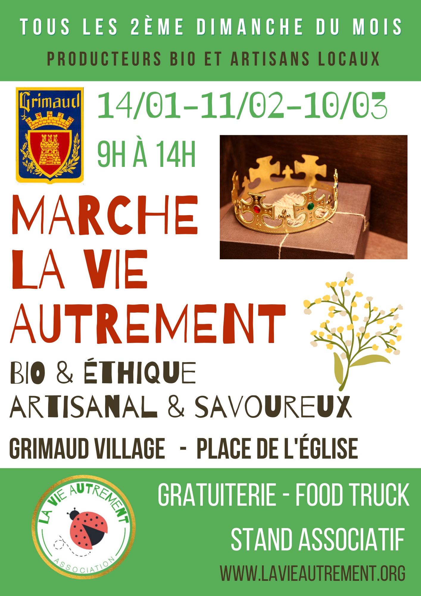 Dimanche 10 mars 2024 - marché bio place de l'église