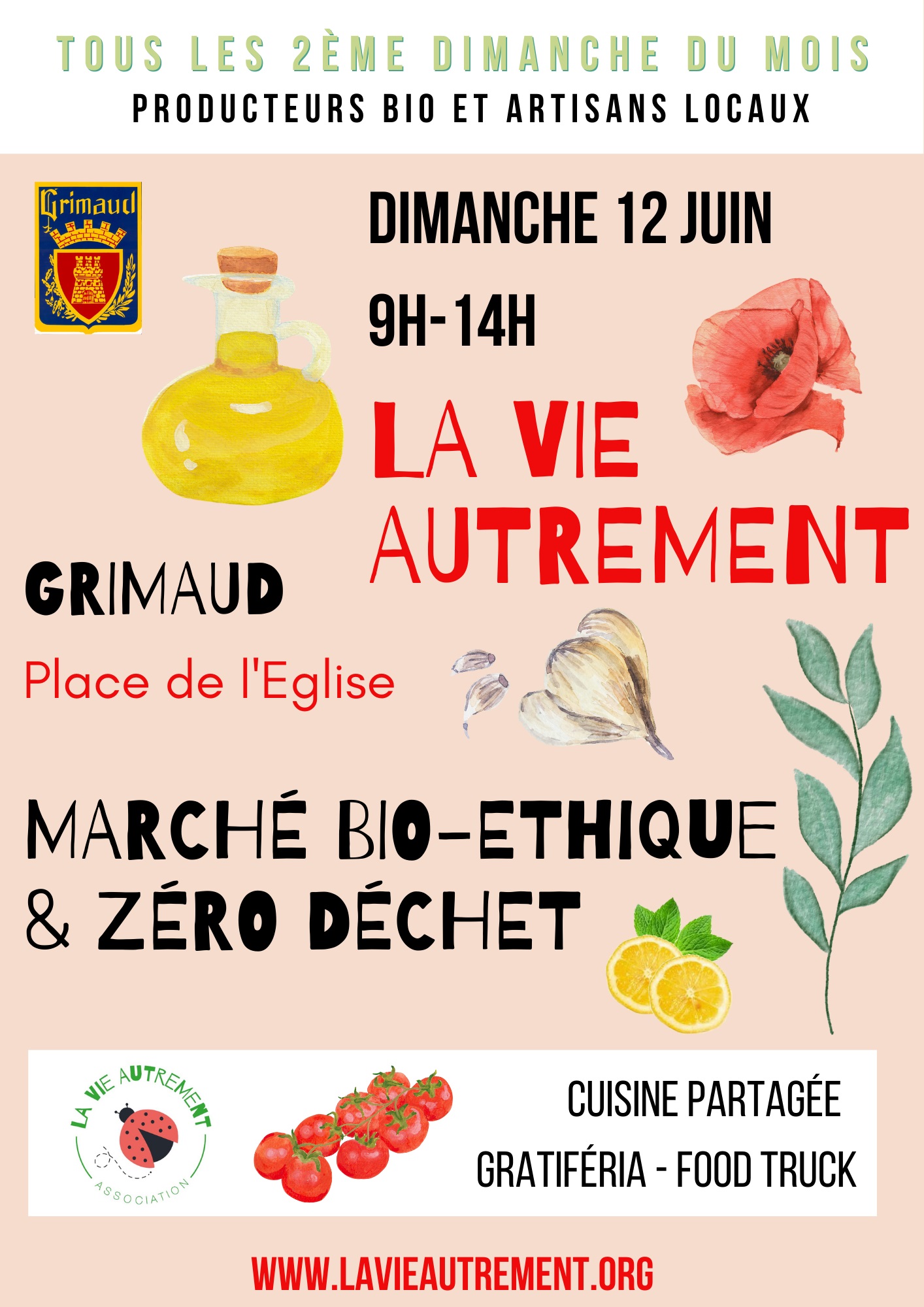 Sunday, June 12, 2022 - organic market place de l'église