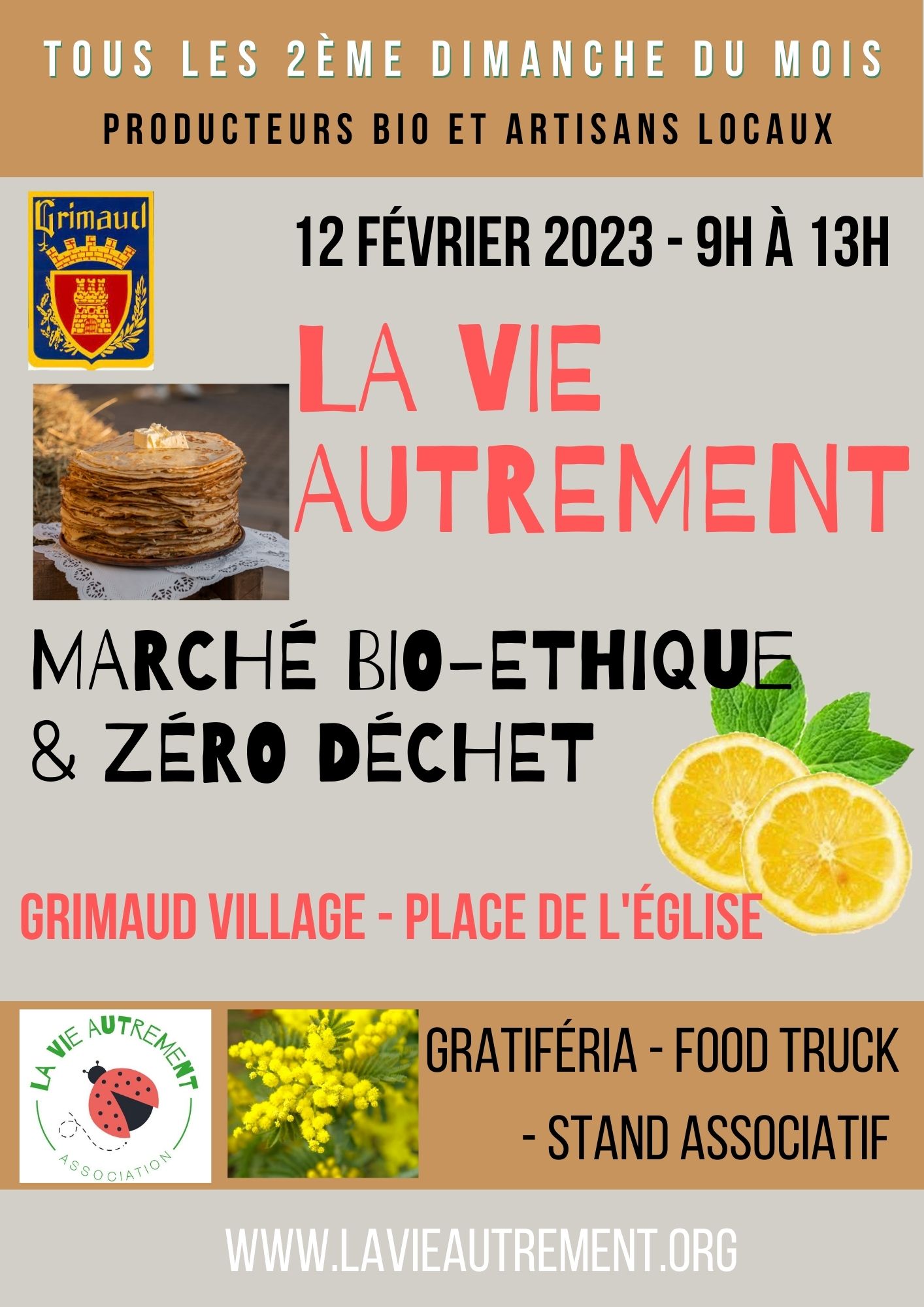 Dimanche 12 février 2023 - marché bio place de l'église