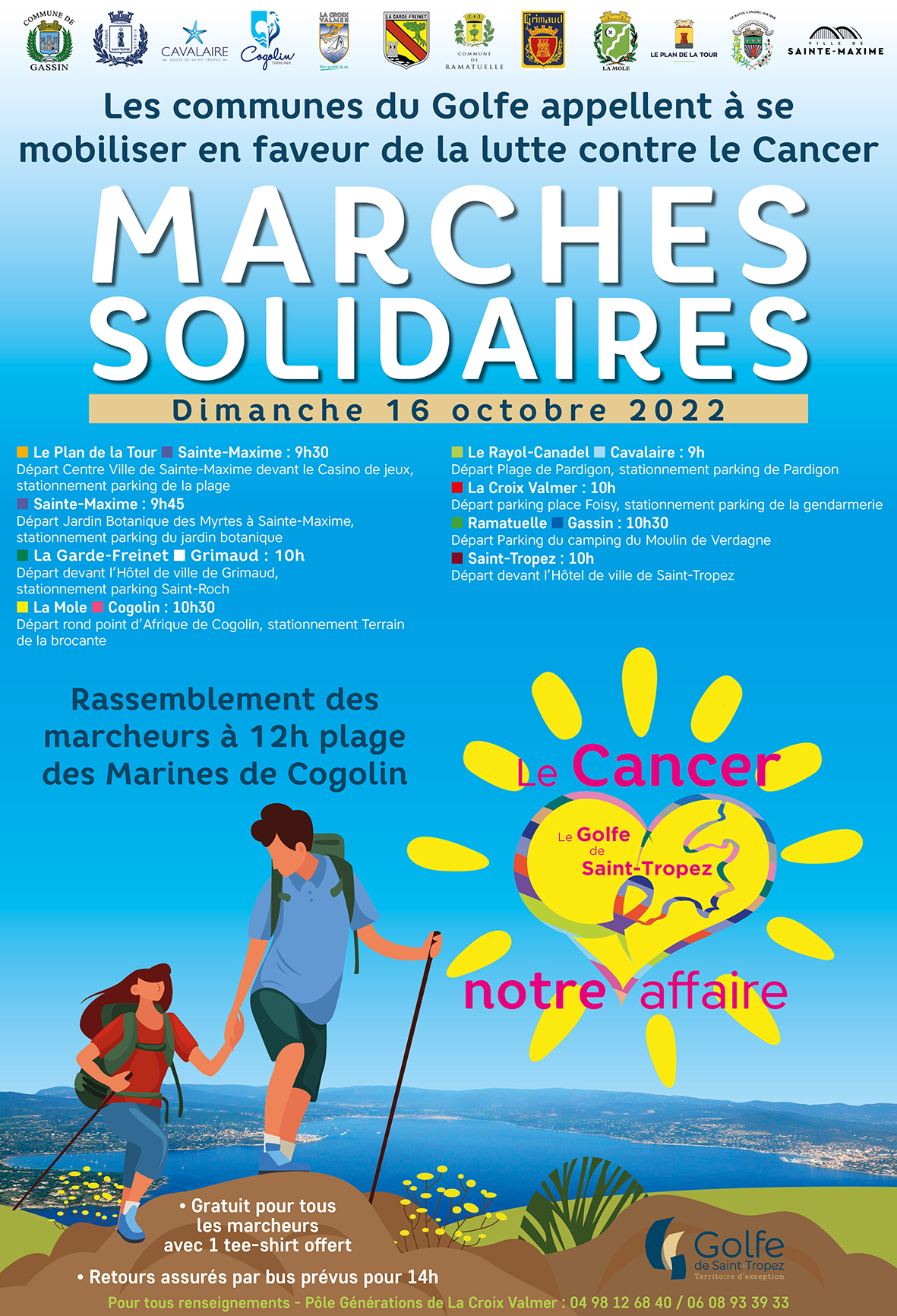 Dimanche 16 octobre 2022 : marche intercommunale contre le cancer