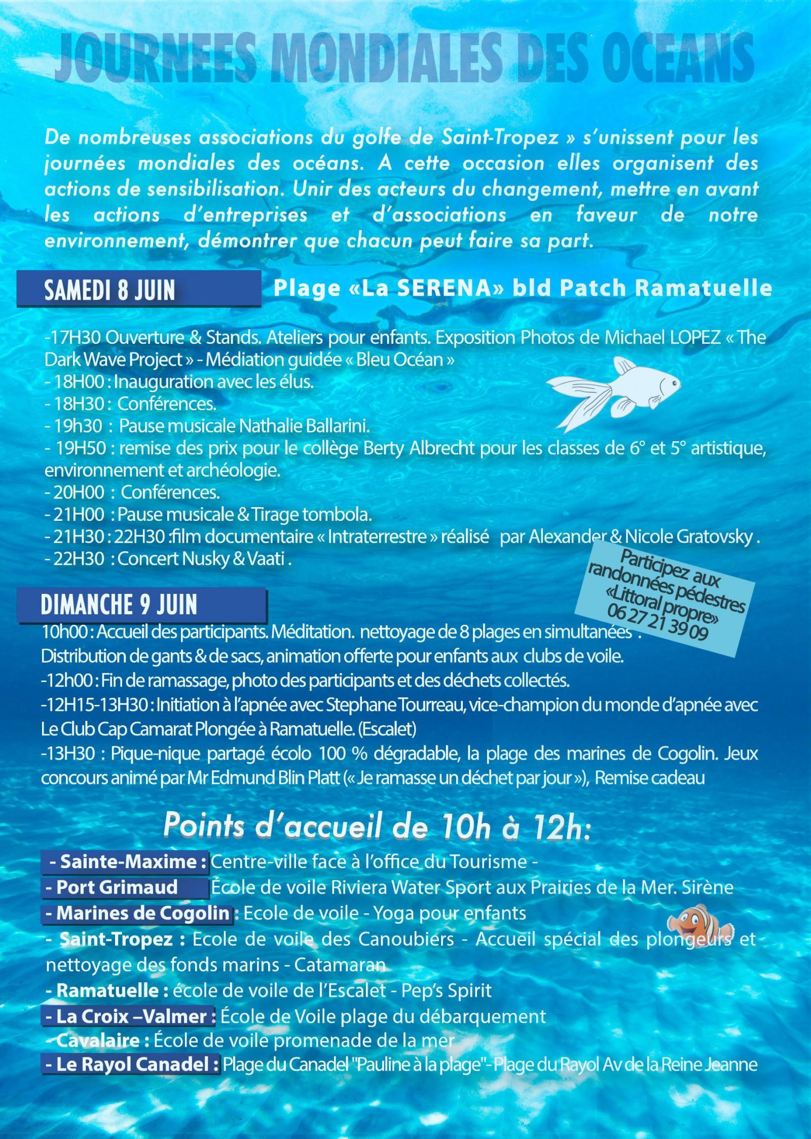 9 juin 2019 : Journées mondiales des océans - nettoyage des plages à Grimaud 