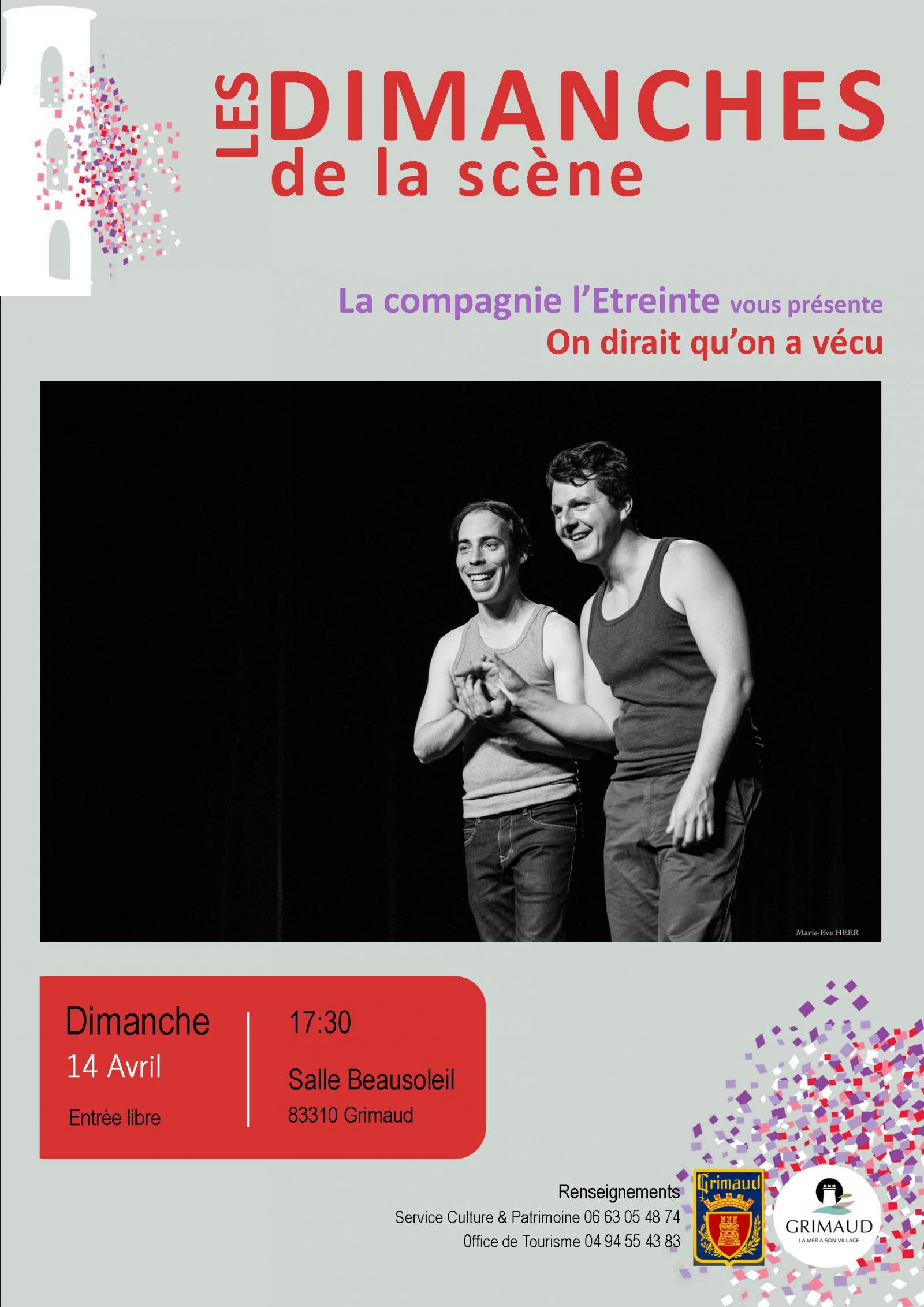 Dimanche 14 avril 2019 à 17h30 : Les dimanches de la scène - 