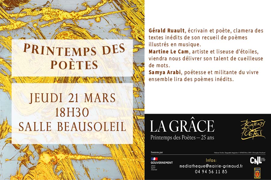 Thursday March 21, 2024 at 6:30 p.m. - 25th Spring of Poets