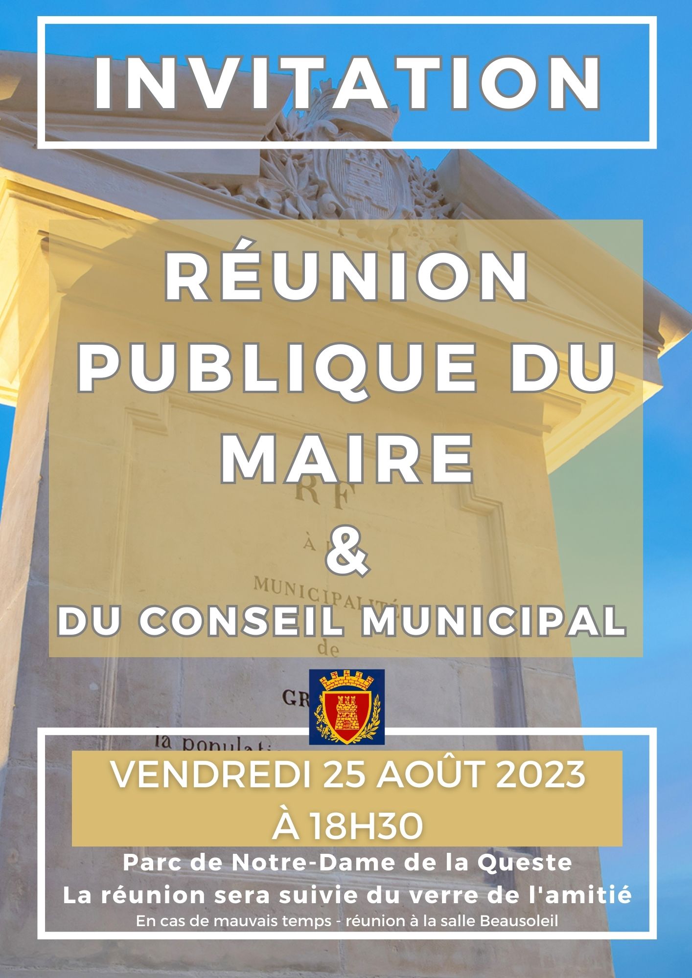 Vendredi 25 août 2023 - Réunion publique sur l'action municipale